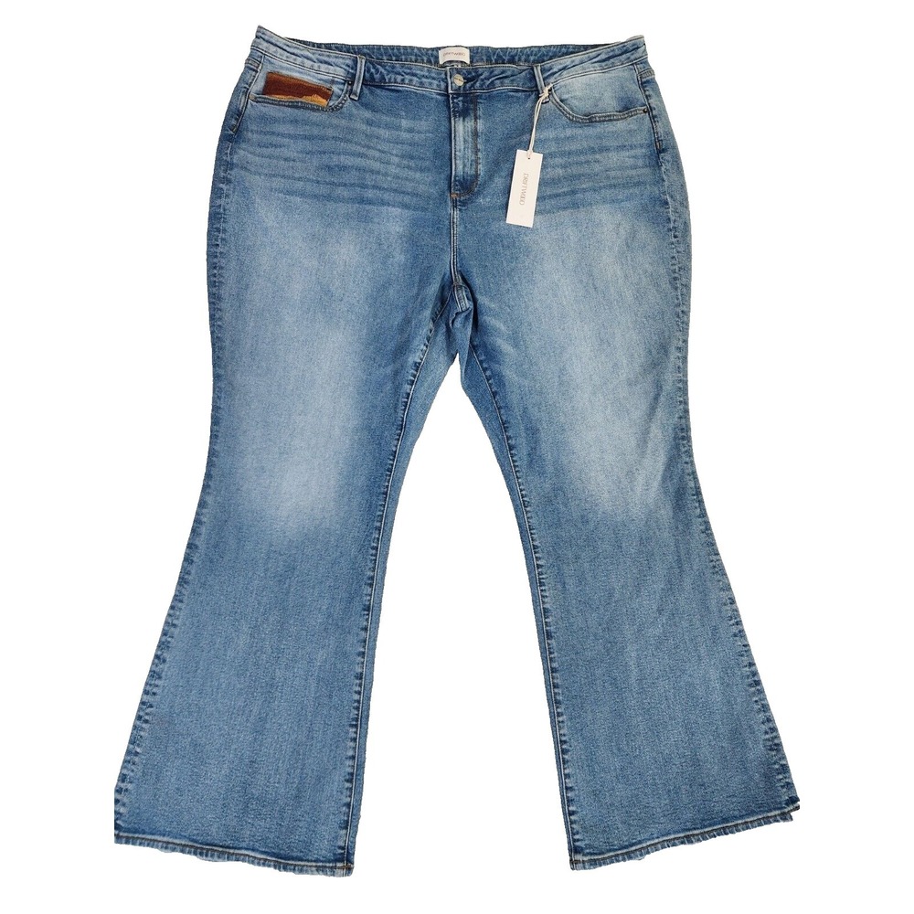 Driftwood‎ Wyatt Flare Jeans Women's Plus 28 (Fits 48x32) Denim Western Stretch